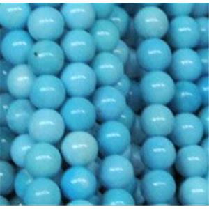 tiny turquoise bead, round, blue, approx 3mm dia, 130pcs per st [GMOT590]