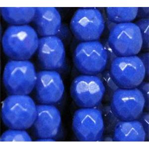 lapis lazuli beads, dyed, tiny, faceted round, approx 3mm dia, 130pcs per st [GMOT594]