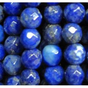 natural lapis lazuli beads, tiny, faceted round, approx 3mm dia, 130pcs per st [GMOT603]