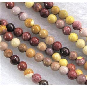 round mookaite beads, colorful, tiny, approx 4mm dia, 15.5 inches [GMOT625]