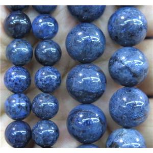 Blue Dumortierite Jasper beads, round, approx 6mm dia, 15.5 inches [GMOT724-6MM]
