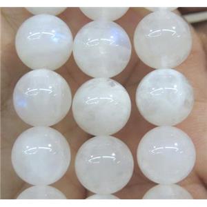 rainbow MoonStone beads, round, white, AAAA-grade, approx 6mm dia, 15.5 inches [GMOT729-6MM]