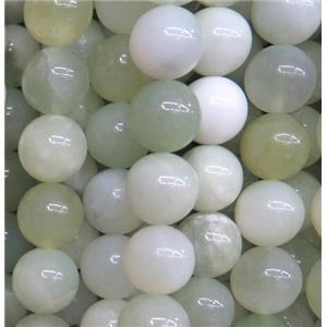 New Mountain Jade beads, round, approx 14mm dia, 15.5 inches [GMOT732-14MM]