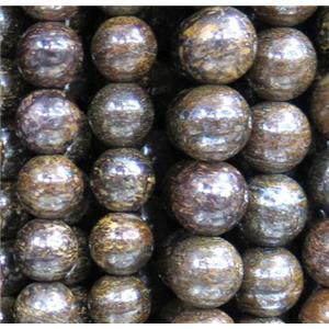round Bronzite beads, approx 4mm dia, 15.5 inches [GMOT739-4MM]