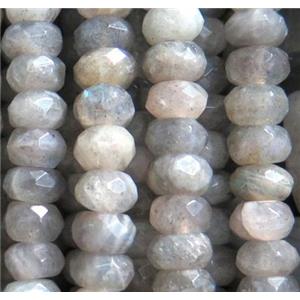 Labradorite beads, faceted rondelle, approx 5x8mm [GMOT759-5X8MM]