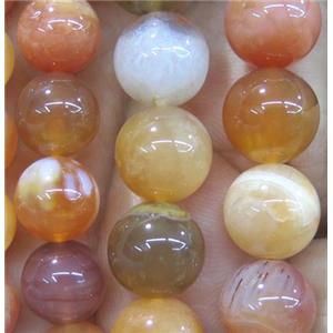 red Carnelian beads, round, approx 14mm dia, 15.5 inches [GMOT767-14MM]