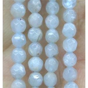 tiny Aquamarine beads, faceted round, approx 3mm dia [GMOT781]