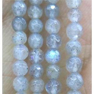 tiny Labradorite beads, faceted round, approx 3mm dia [GMOT783]