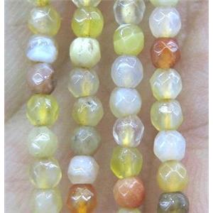 tiny Yellow Agate Beads, faceted round, approx 3mm dia [GMOT786]