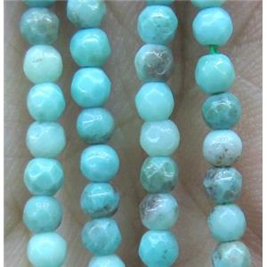 tiny Green Grass Agate Beads, faceted round, approx 3mm dia [GMOT794]