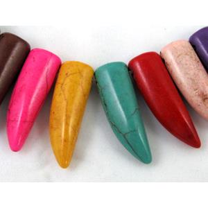 synthetic turquoise Chili Bead, mix color, 10x30mm [GMOT82]