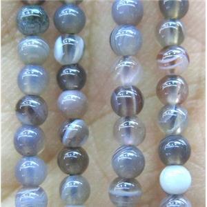 natural gray Botswana Agate Beads, round, approx 3mm dia [GMOT828]