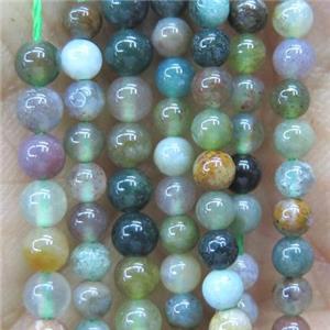 tiny Indian Agate beads, round, approx 4mm dia [GMOT834]
