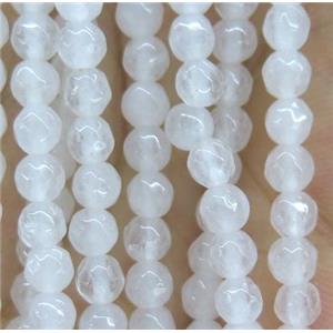 tiny Clear Quartz Beads, faceted round, approx 4mm dia [GMOT849]