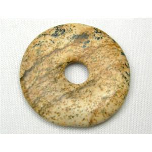 Picture Jasper Dount Pendant, 25mm diameter [GMPD002-25MM]