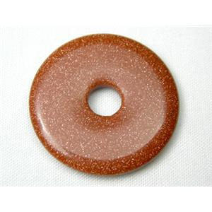 Goldsand Stone Dount Pendants, 25mm diameter [GMPD006-25MM]