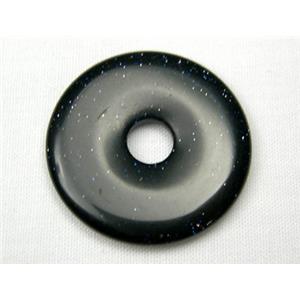 Blue sandStone Dount Pendants, 25mm diameter [GMPD010-25MM]