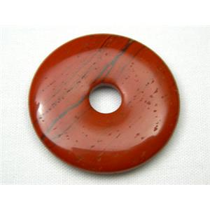 Red Jasper Dount Pendants, 25mm diameter [GMPD013-25MM]