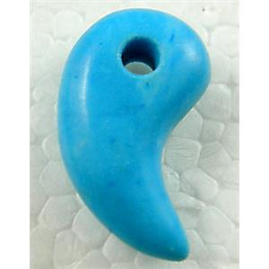 Turquoise Pendant, Gemstone bead, 14x22mm [GMPD016]