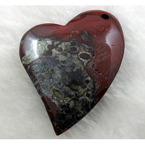 red Agate heart pendants, 38x45mm [GMPD023]