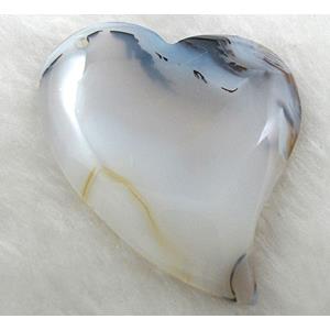 Heihua Agate pendants, heart, 45x55mm [GMPD024]