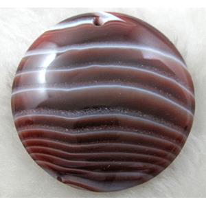 stripe Agate pendants beads, 40mm dia [GMPD025]