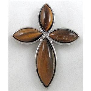 tiger eye stone pendant, 30x40mm [GMPD081]
