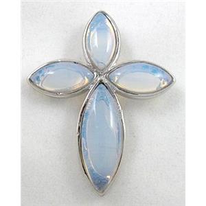opal stone pendant, 30x40mm [GMPD083]