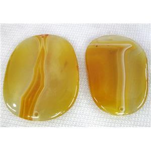 Natural agate stone pendant, approx 45-65mm [GMPD131]