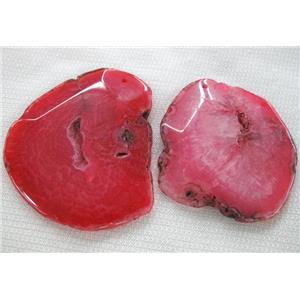Natural agate stone slab pendant, approx 50-80mm [GMPD137]