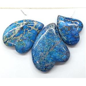 Blue Imperial Jasper Teardrop Pendant, approx 20-45mm [GMPD550]