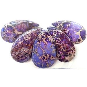 Purple Imperial Jasper Teardrop Pendant, approx 17-42mm [GMPD558]