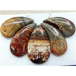 Picasso Jasper Teardrop Pendant, approx 17-42mm [GMPD565]
