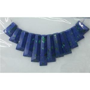 Blue Lapis Lazuli Stick Pendant For Necklace Dye, approx 16x10x5mm, 40x9x5mm [GMPD583]