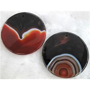 agate peadant, flat-round, approx 54mm dia [GMPD677]