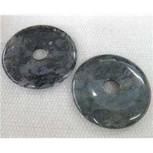 Moss Agate pendants, donut, approx 45-60mm [GMPD928]