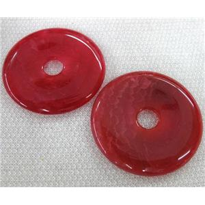 agate donut pendants, red, approx 45-60mm [GMPD930]