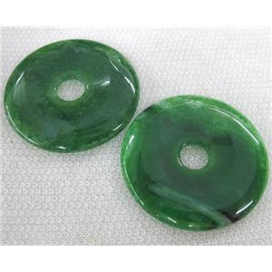 agate pendants, donut, green, approx 45-60mm [GMPD931]