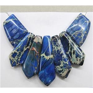 Blue Imperial Jasper Teardrop Pendant, approx 16x42x7mm, 28x21x7mm [GMPDA1493]