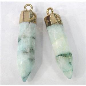 clear quartz bullet pendant, approx 6-12mm x 30-50mm [GMPDA1626]