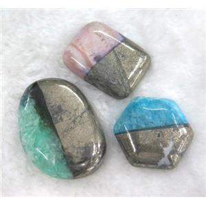 pyrite cabochon, mixed shaped, approx 10-30mm [GMPDA1726]