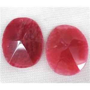 agate slice pendant, freeform, point, red, approx 30-60mm [GMPDA1800]