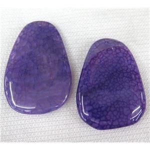 agate slice pendant, freeform, purple, approx 30-60mm [GMPDA1806]
