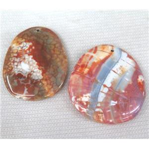 dragon veins agate pendant, slice, freeform, approx 30-60mm [GMPDA1812]