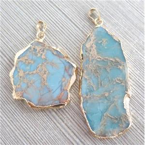 SnakeSkin Jasper pendant, freeform, approx 20-60mm [GMPDA1869]