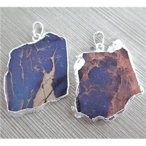 purple Sea Sediment Jasper pendant, freeform, approx 20-60mm [GMPDA1882]
