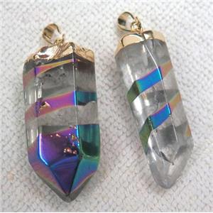Clear Quartz pendant, freeform stick, approx 15-40mm [GMPDA2072]