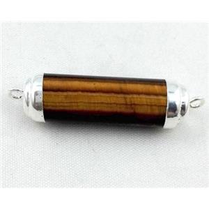 Tiger eye stone connector, stick, approx 10-40mm [GMPDA2115]