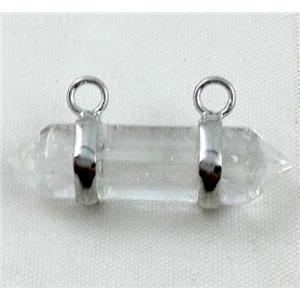 clear quartz pendant, bullet, approx 10-30mm [GMPDA2123]