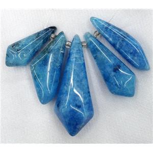 Clear Quartz pendant for necklace, blue dyed, approx 20-60mm [GMPDA2135]